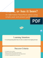 Au t2 e 2579 Using The Present Perfect Form of Verbs in Contrast To Past Tense Powerpoint - Ver - 1