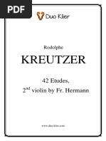 Kreutzer: 42 Etudes, 2 Violin by Fr. Hermann