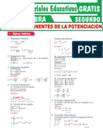 Leyes de Exponentes de La Potenciación para Segundo Grado de Secunadria