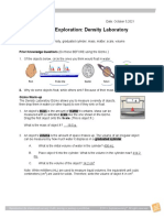 Student Exploration: Density Laboratory: Vocabulary: Buoyancy, Density, Graduated Cylinder, Mass, Matter, Scale, Volume