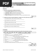 Unit 3 Short Test 2B: Grammar