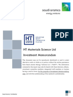 HT Materials Science LTD Investment Memorandum