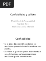 Confiabilidad y Validez Capítulos 4 y 5 - Medición