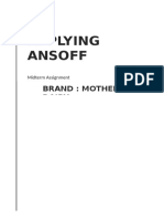 Applying Ansoff: Brand: Mother Dairy