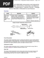 FAULT CODE 145 (ISB/QSB Automotive and Industrial, ISC/QSC/ISL/QSL Automotive, Industrial, and Marine) Engine Coolant Temperature 1 Sensor Circuit - Voltage Below Normal or Shorted To Low Source