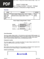 Fault Code 386 Sensor Supply Voltage Number 1 Circuit - Voltage Above Normal or Shorted To High Source