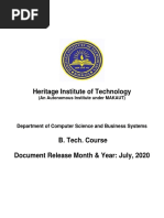 Heritage Institute of Technology: Department of Computer Science and Business Systems