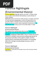 Florence Nightingale (Environmental Theory)