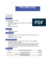 The Arts (P2) : Date of Preparing: Date of Teaching