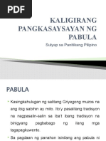 Kaligirang Pangkasaysayan NG Pabula