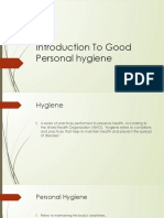 Introduction To Good Personal Hygiene