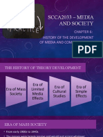 Scca2033 - Media and Society: History of The Development of Media and Communication Theory