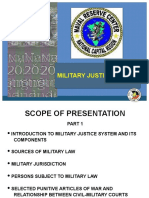 A. Military Justice