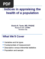 PCM (2) Indices of Biostatistics (Dr. Tante)