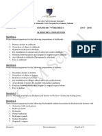 C.N.M. School & N.D. Parekh Pre-Primary School Class Xi Chemistry Worksheet (2017 - 2018) Aldehydes and Ketones