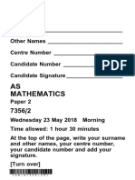 AS Mathematics: (JUN187356/201) (JUN187356/201) (JUN187356/201)