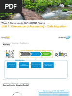 Unit 7: Conversion of Accounting - Data Migration: Week 2: Conversion To SAP S/4HANA Finance