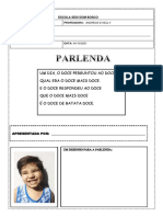 Atividade 2021.09.20 - Projeto Parlenda - O Doce Perguntou