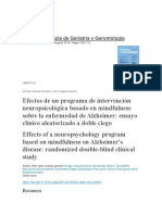 Mindfulness en Intervención Neuropsicologica en Pacientes Con Alzheimer