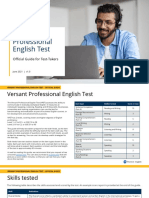 Official Test Guide Versant Professional English Test Final