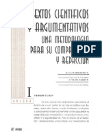 Baquero - J Pardo - F & Sanchez - W - 1994 - Textos Científicos y Argumentativos Una Didactica para Su Comprension y Reseña