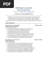 System & Network Administration Resume