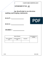 Title: - Develop Javascript To Use Decision Making and Looping Statements