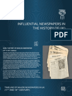 Influential Newspapers in The History of Uk