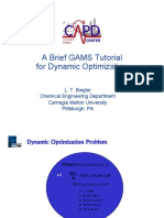 A Brief GAMS Tutorial For Dynamic Optimization