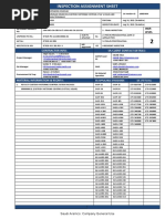 Inspection Assignment Sheet: Contractor Info: Sa-Client Contact Details