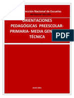 Orientaciones Pedagógicas para El I Momento Año Escolar 2021-2022