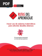 Rutas Del Aprendizaje Hacer Uso de Saberes Matemáticos para Afrontar Desafíos Diversos. Fascículo General 2