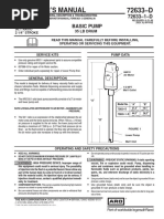 Operator'S Manual 72633-D: 35 LB Drum