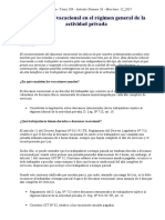 17 El Descanso Vacacional en El Régimen General de La Actividad Privada