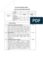 Se (Electronics) Sem-Iii Basics of Electronic Circuits: Hours Marks