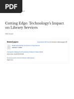 Cutting Edge: Technology's Impact On Library Services: Related Papers