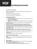 Electrical Maintainance Schedule: A General Inspection