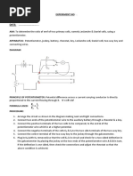 Comparison of Emf - Potentiometer