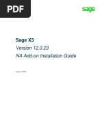 Sage X3 Version 12.0.23 NA Addon Installation Guide