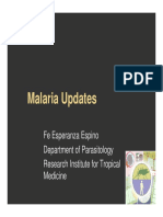 Malaria Updates: Fe Esperanza Espino Department of Parasitology Research Institute For Tropical Medicine