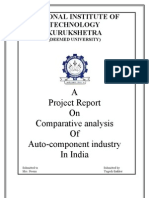 A Project Report On Comparative Analysis of Auto-Component Industry in India