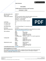 HUMB1000 Human Structure and Function Semester 2 2020 Bentley Campus INT