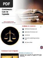 Customary Law in Uganda - Simon M. Ssemaganda