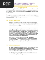 Epígrafe 1. Origen Histórico Del Léxico Castellano Hasta La Actualidad