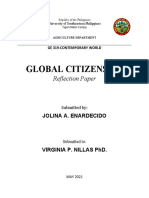 Global Citizenship: Reflection Paper