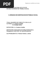 Mujeres en Conflicto Con La Ley