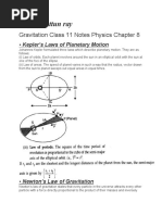 Gravitation Class 11 Notes Physics Chapter 8