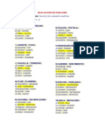 Evaluación de Analogia 5