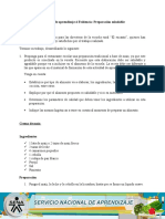 Actividad de Aprendizaje 4 Evidencia Preparación Saludable