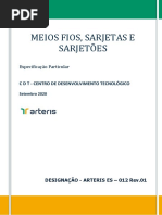 ARTERIS ES 012 Meio Fio Sarjetas e Sarjetões REV 1